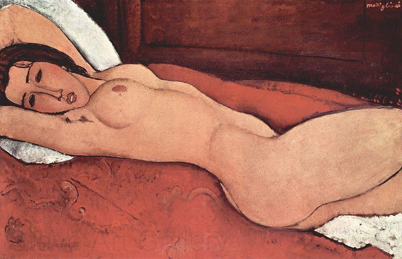 Amedeo Modigliani Liegender Akt mit hinter dem Kopf verschrankten Armen Norge oil painting art